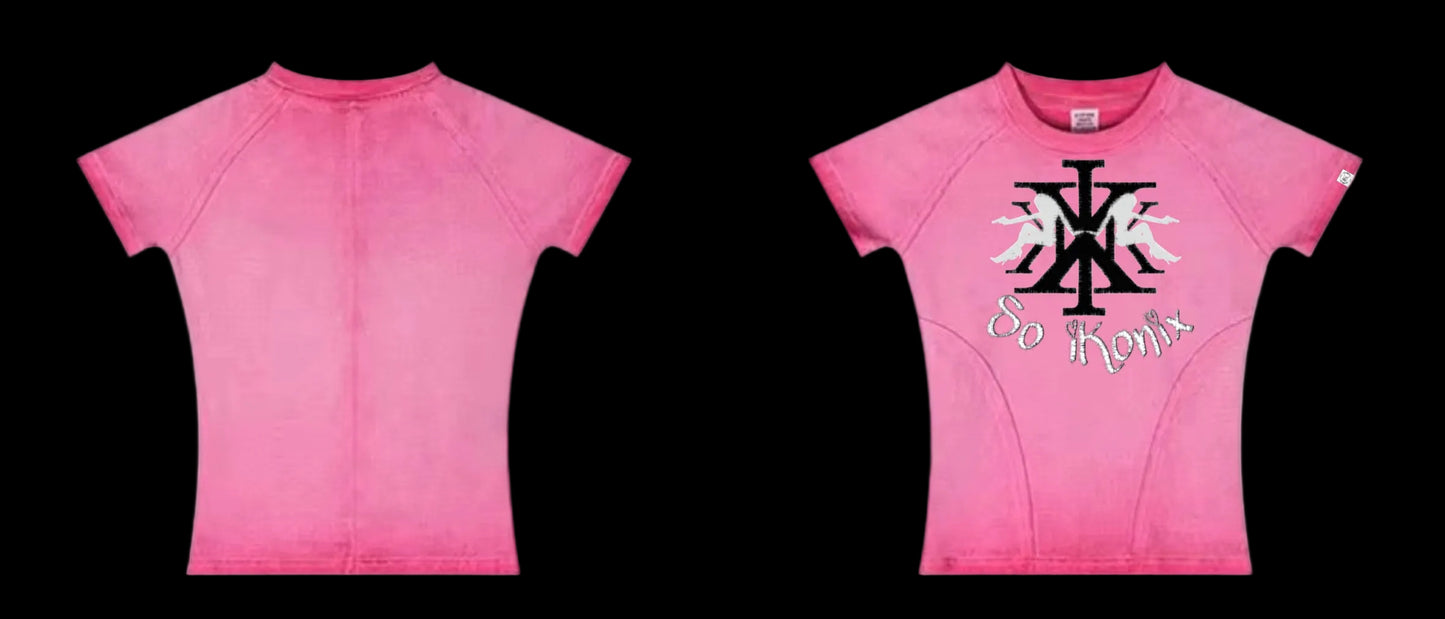 (New 2026) So iKonix Baby Tee (Hot Pink)